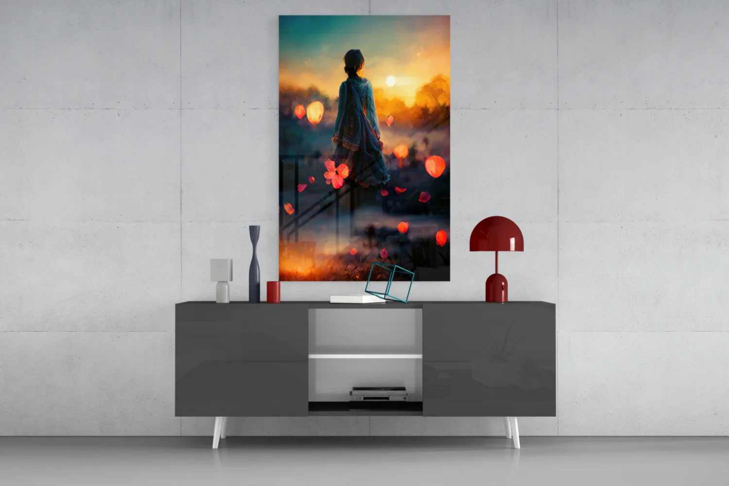 Towards Sunset Glass Wall Art || Designer Collection - Image 9