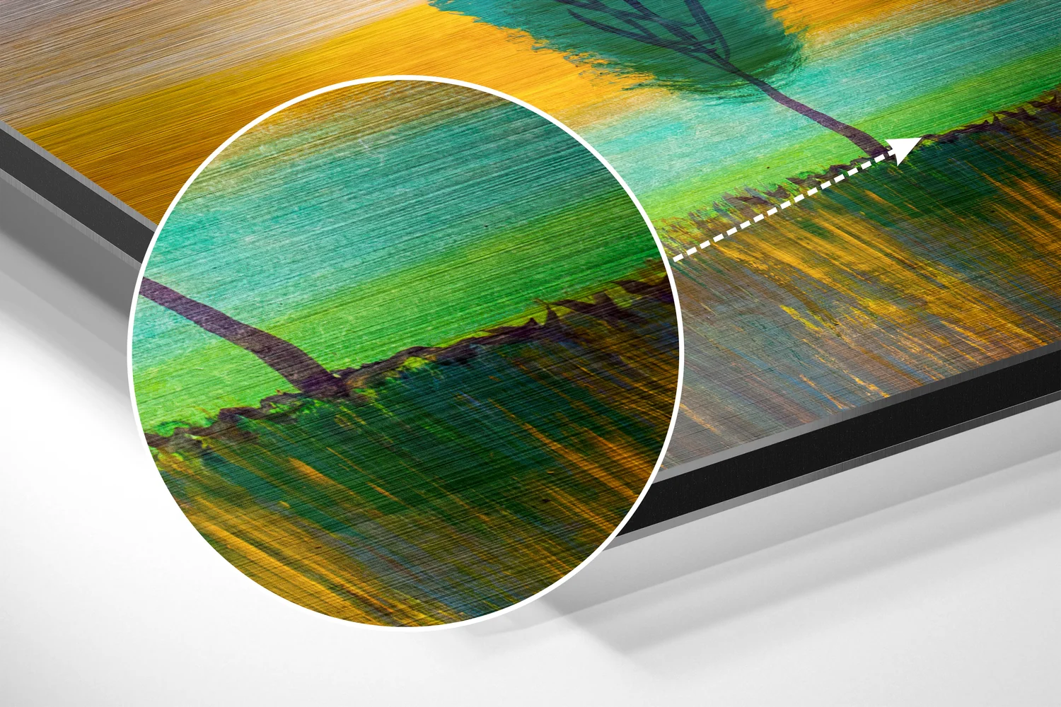 Trees of Colors Brushed Aluminium Dibond Wall Art - Image 3