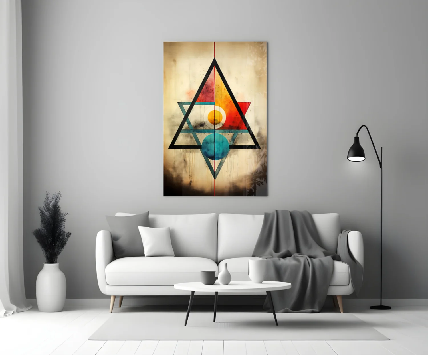 Triangels Glass Wall Art|| Designer's Collection - Image 4