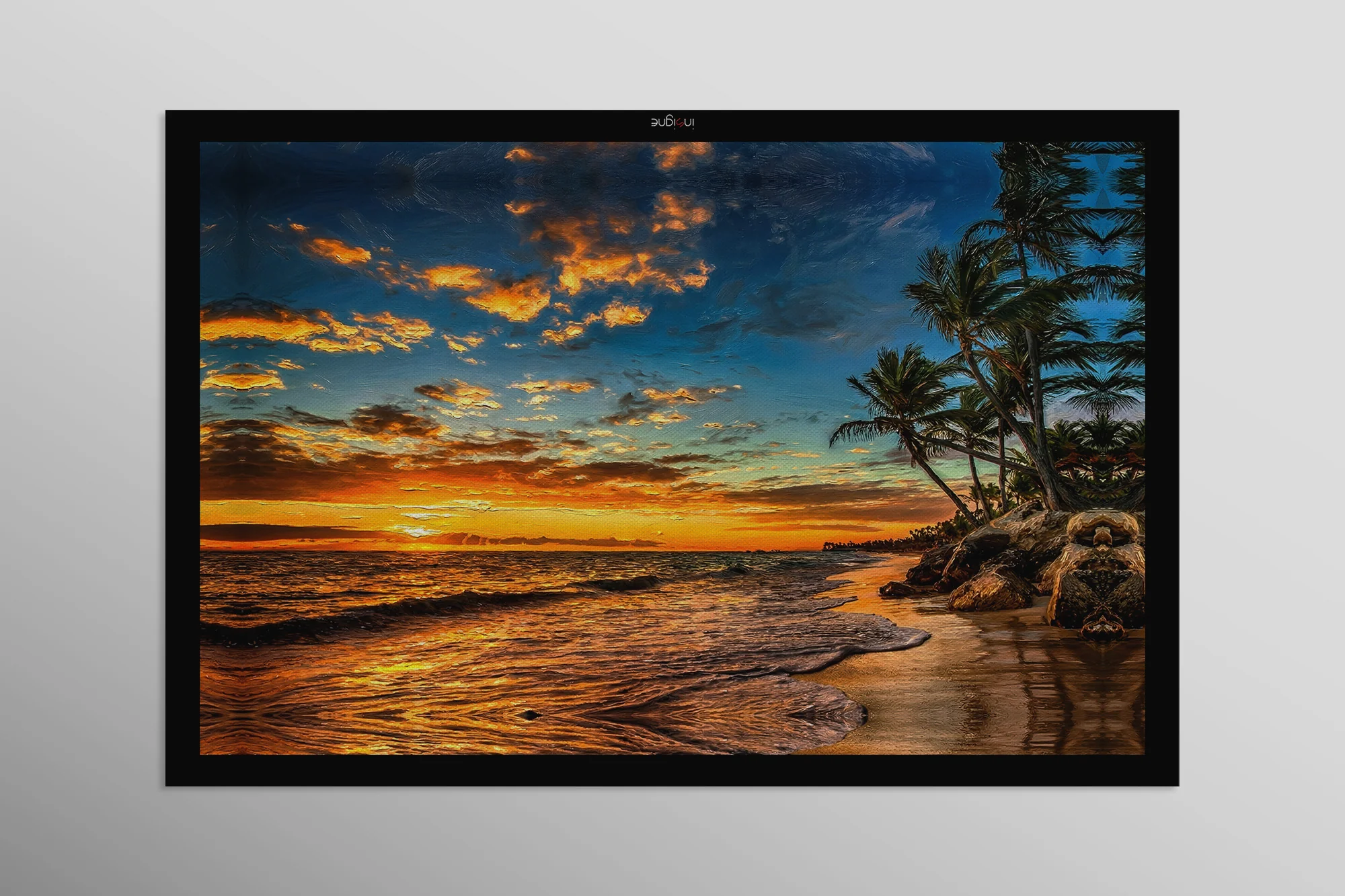 Tropic Dusk Symphony - Haptic 3D Embossed + High-Gloss Lacquer Print - Image 10