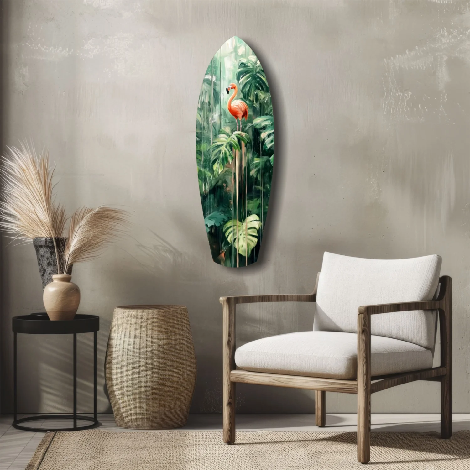 Tropical Flamingo Haven Glass Wall Art - Image 5