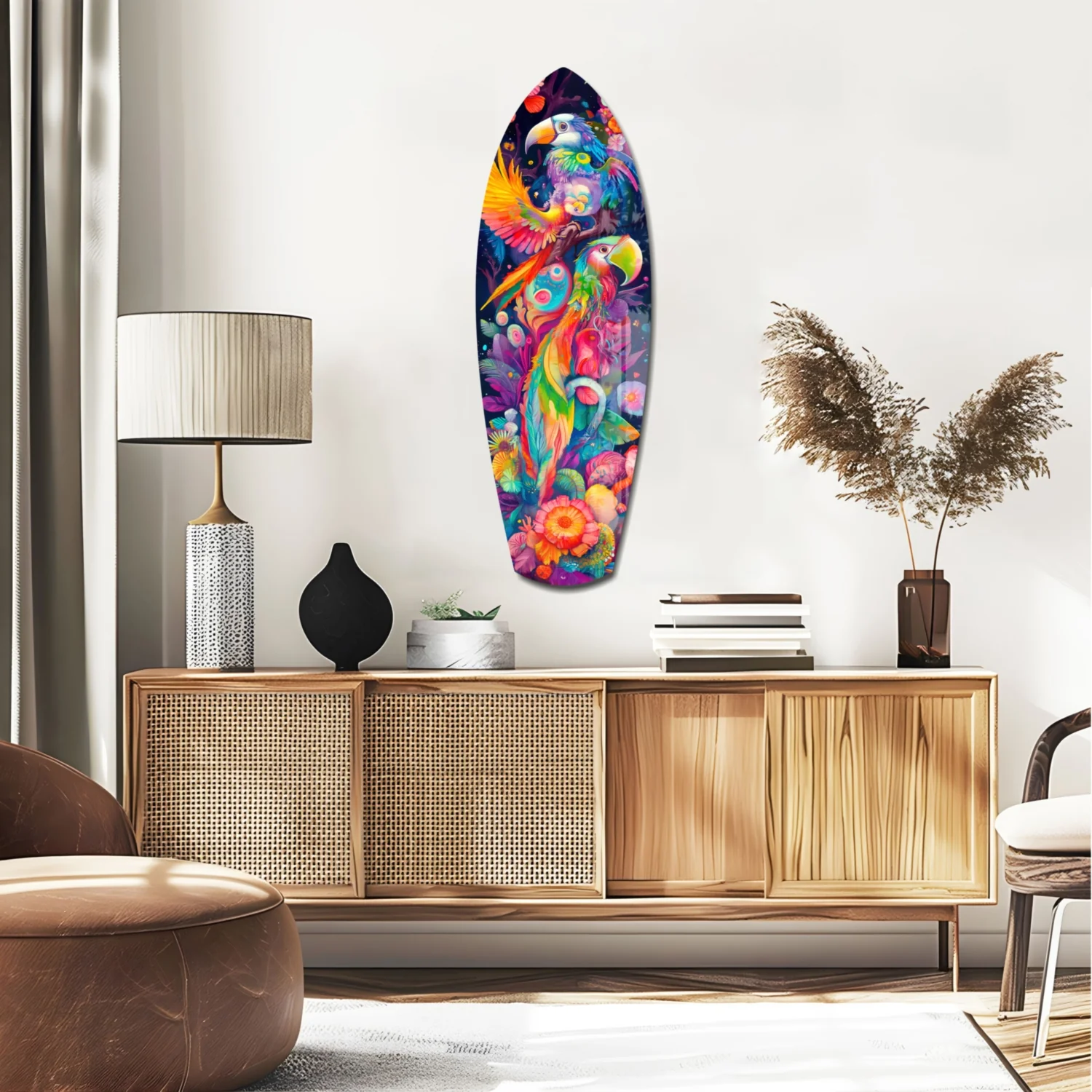 Tropical Symphony Glass Wall Art - Image 2