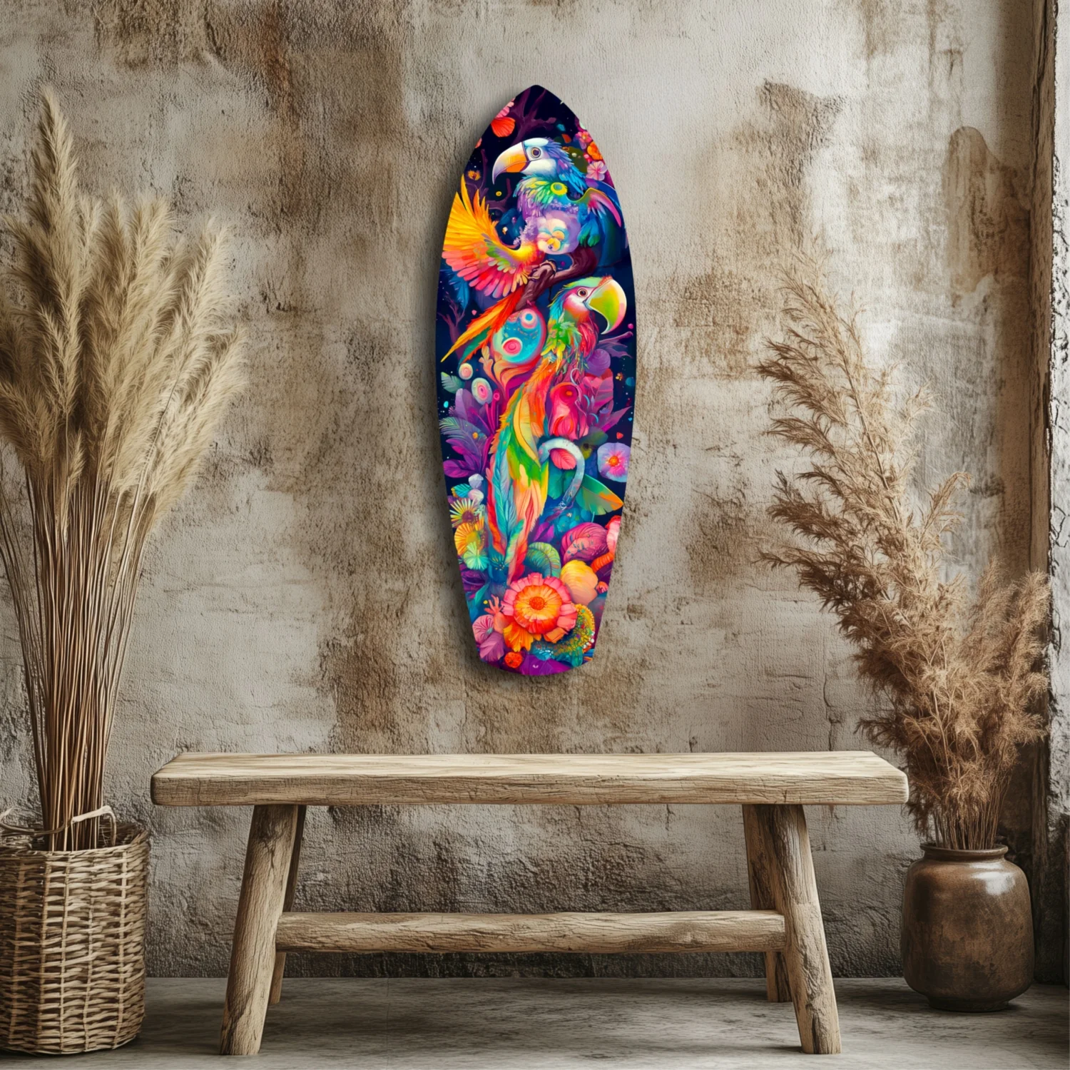 Tropical Symphony Glass Wall Art - Image 3