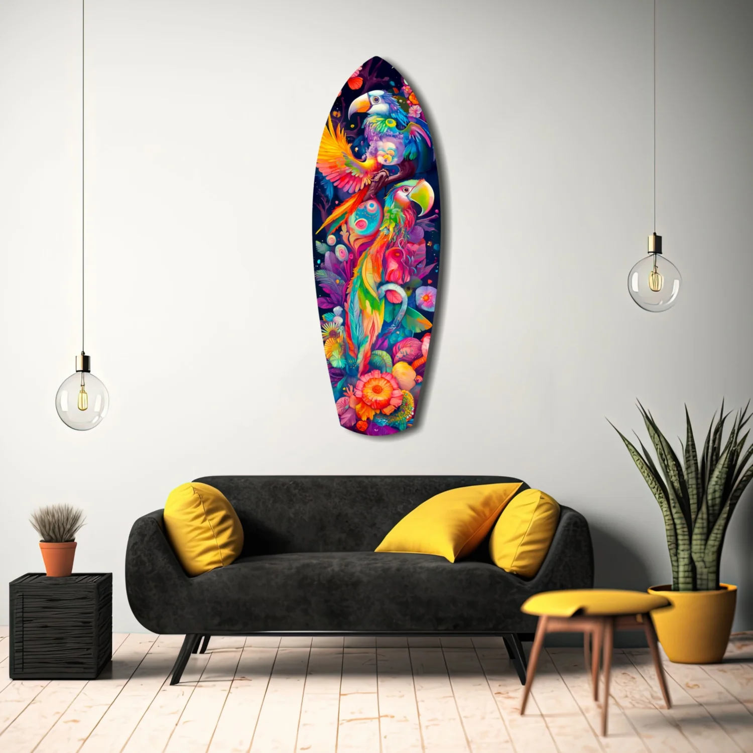 Tropical Symphony Glass Wall Art - Image 8