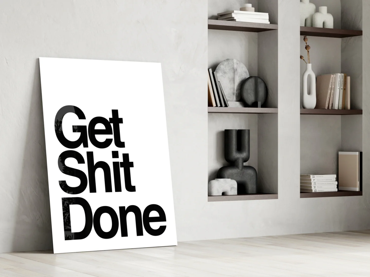Get Shit Done Glass Wall Art || Designer Collection - Image 3