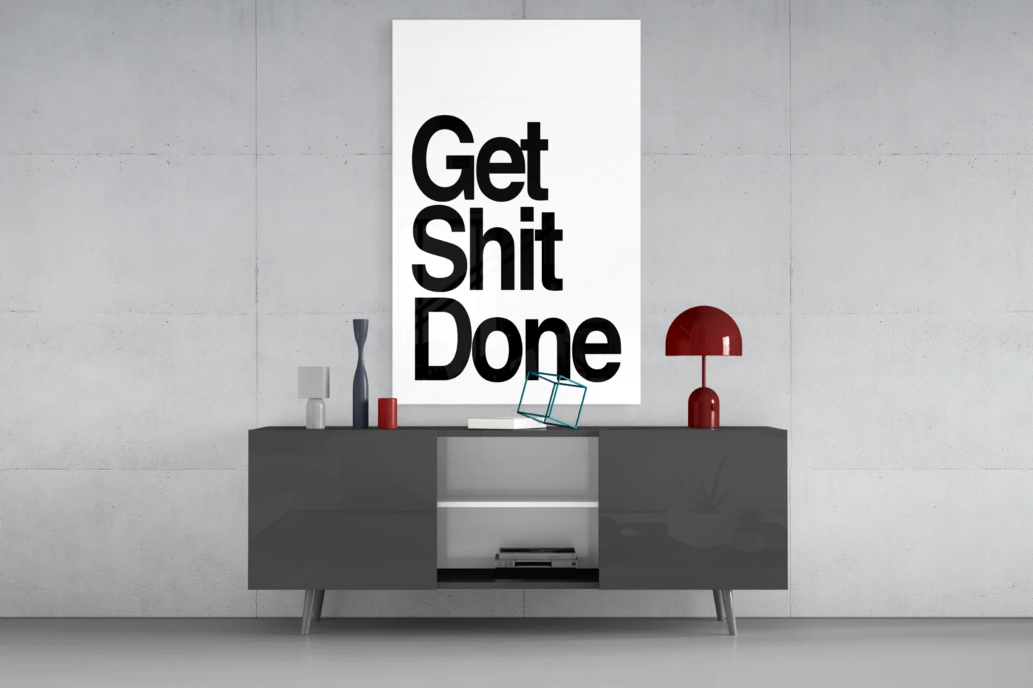 Get Shit Done Glass Wall Art || Designer Collection - Image 5
