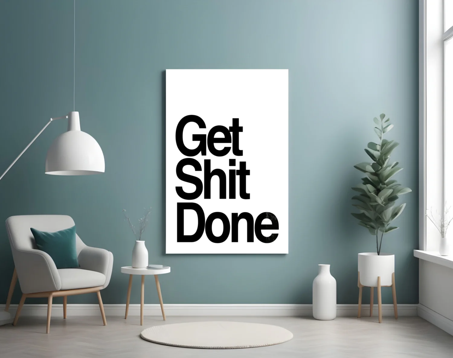 Get Shit Done Glass Wall Art || Designer Collection - Image 7