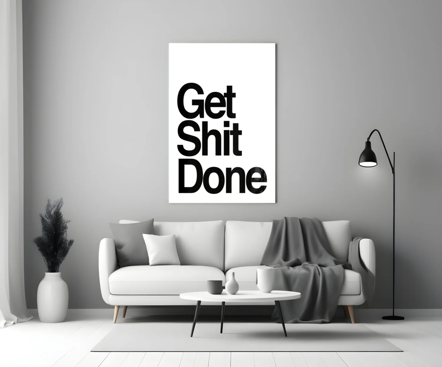 Get Shit Done Glass Wall Art || Designer Collection - Image 8