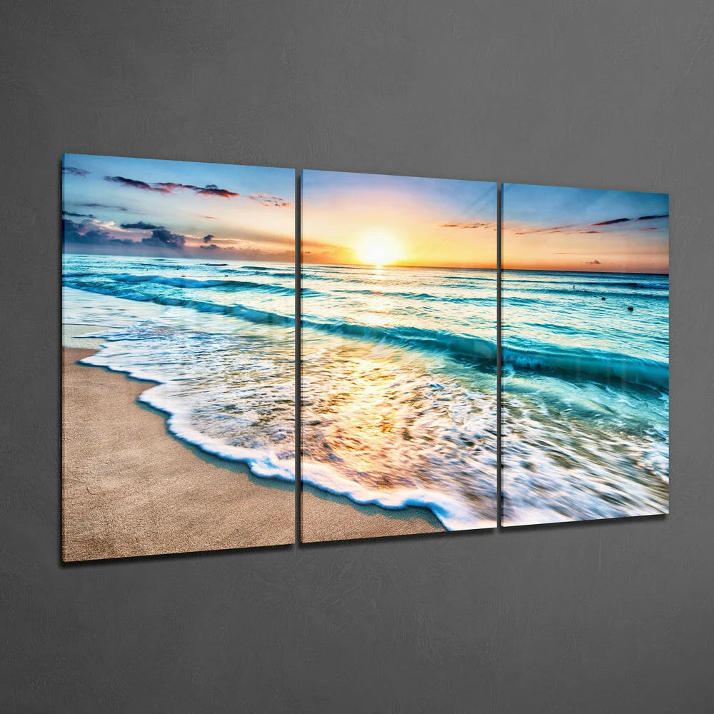 Turquoise Beach Glass Wall Art - Image 2