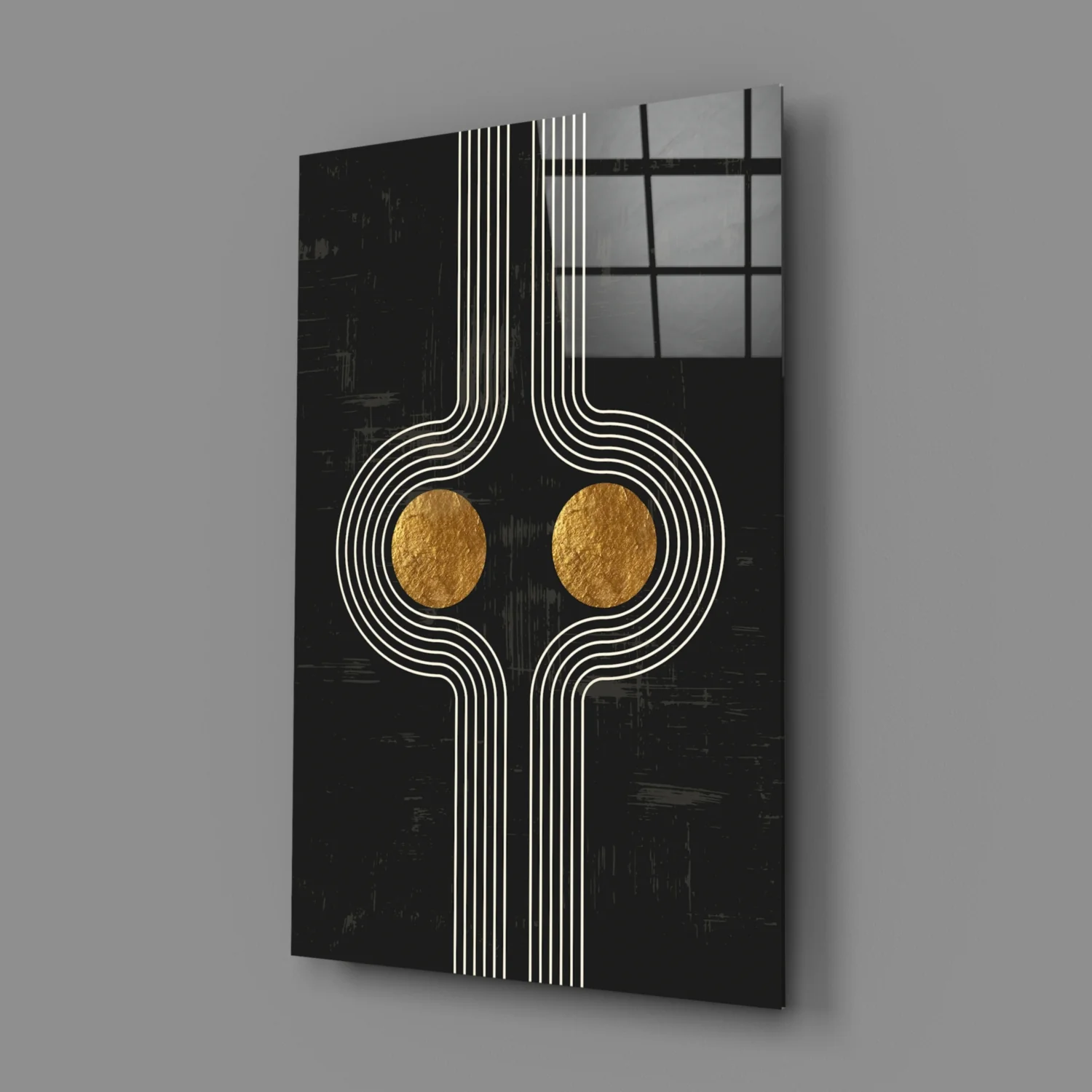 Two Dots Glass Wall Art - Image 3