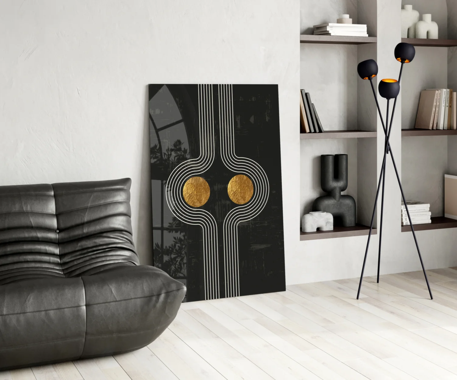 Two Dots Glass Wall Art - Image 6