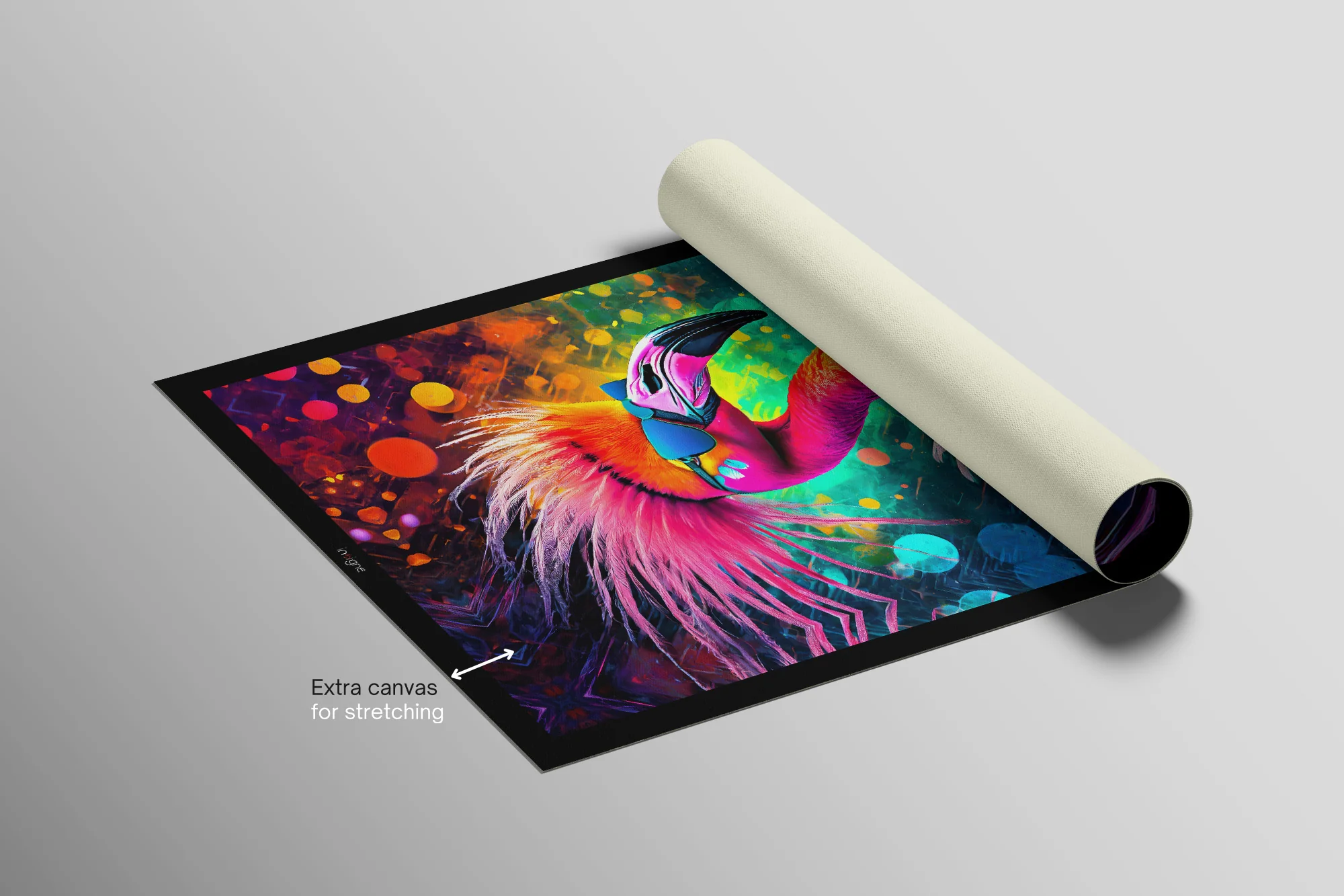 Electric Flamingo Groove — 3D Haptic Embossed High-Gloss Luxury Wall Art - Image 11