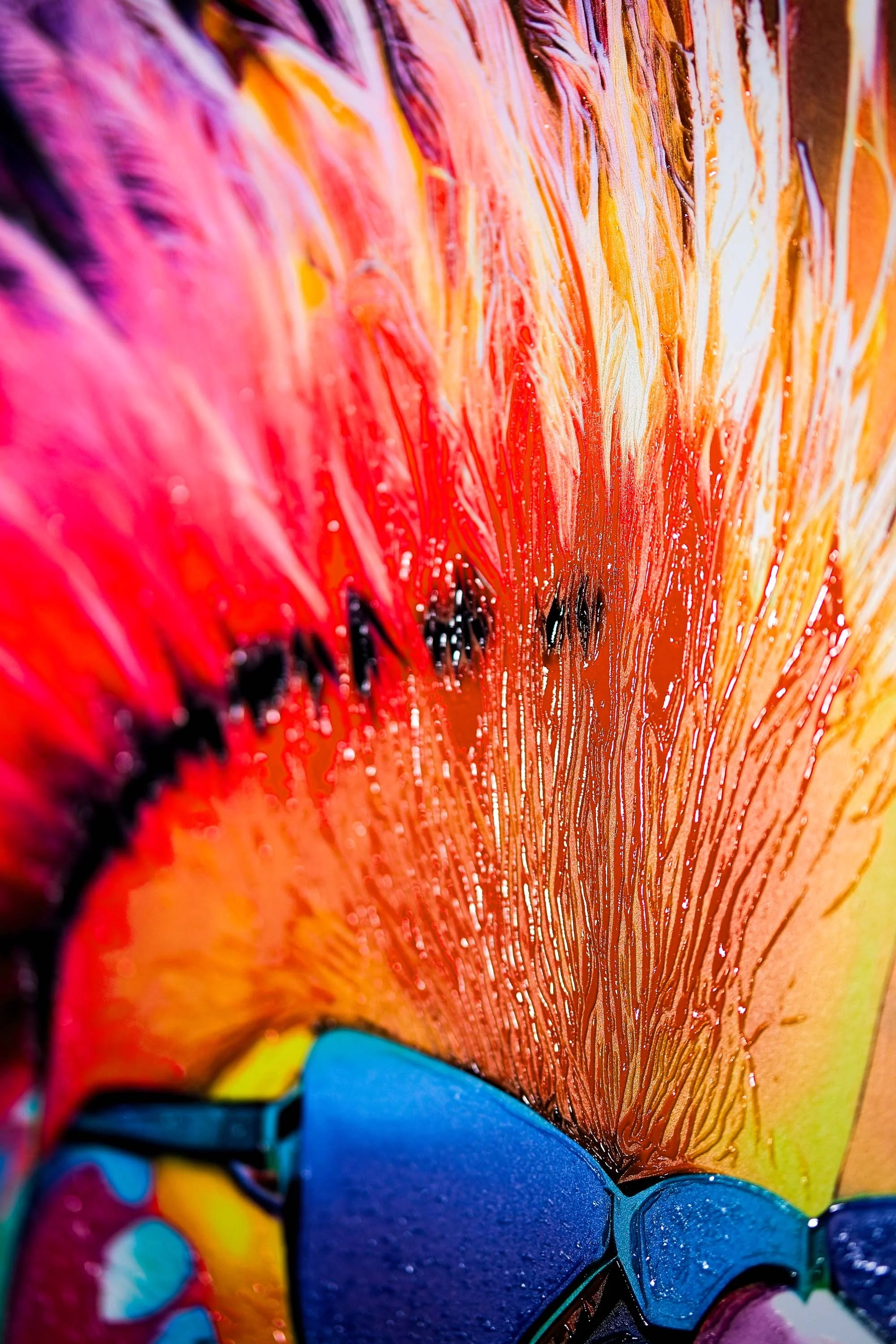 Electric Flamingo Groove — 3D Haptic Embossed High-Gloss Luxury Wall Art - Image 7