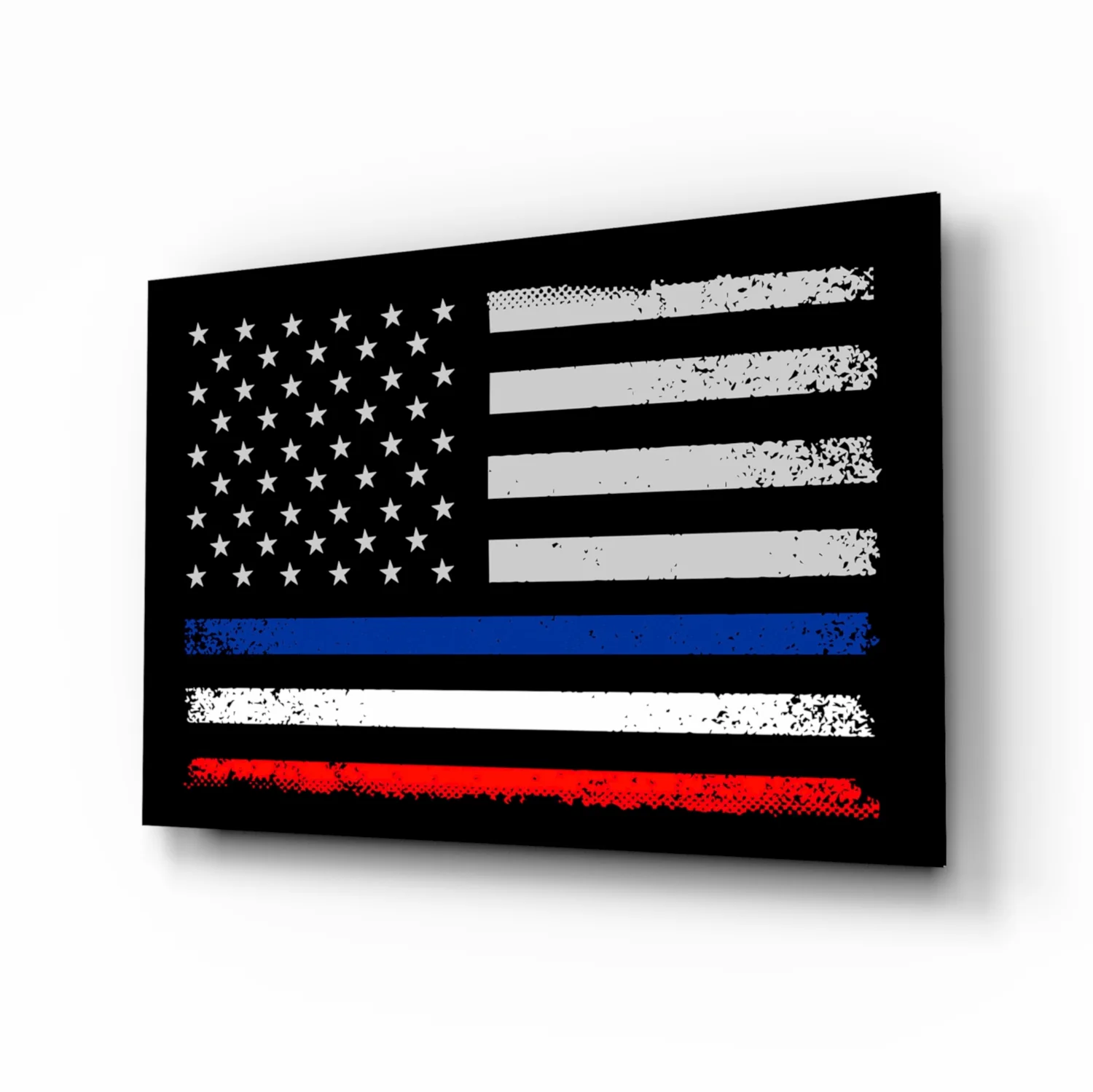 USA-France Flag Glass Wall Art || Designer Collection - Image 2