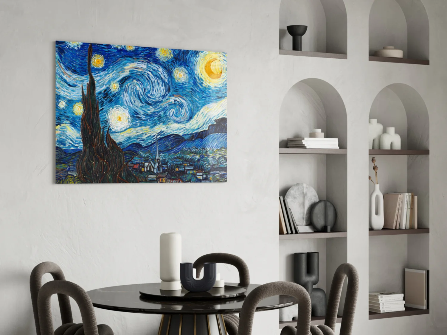 Van Gogh Starry Night Glass Wall Art - Image 5