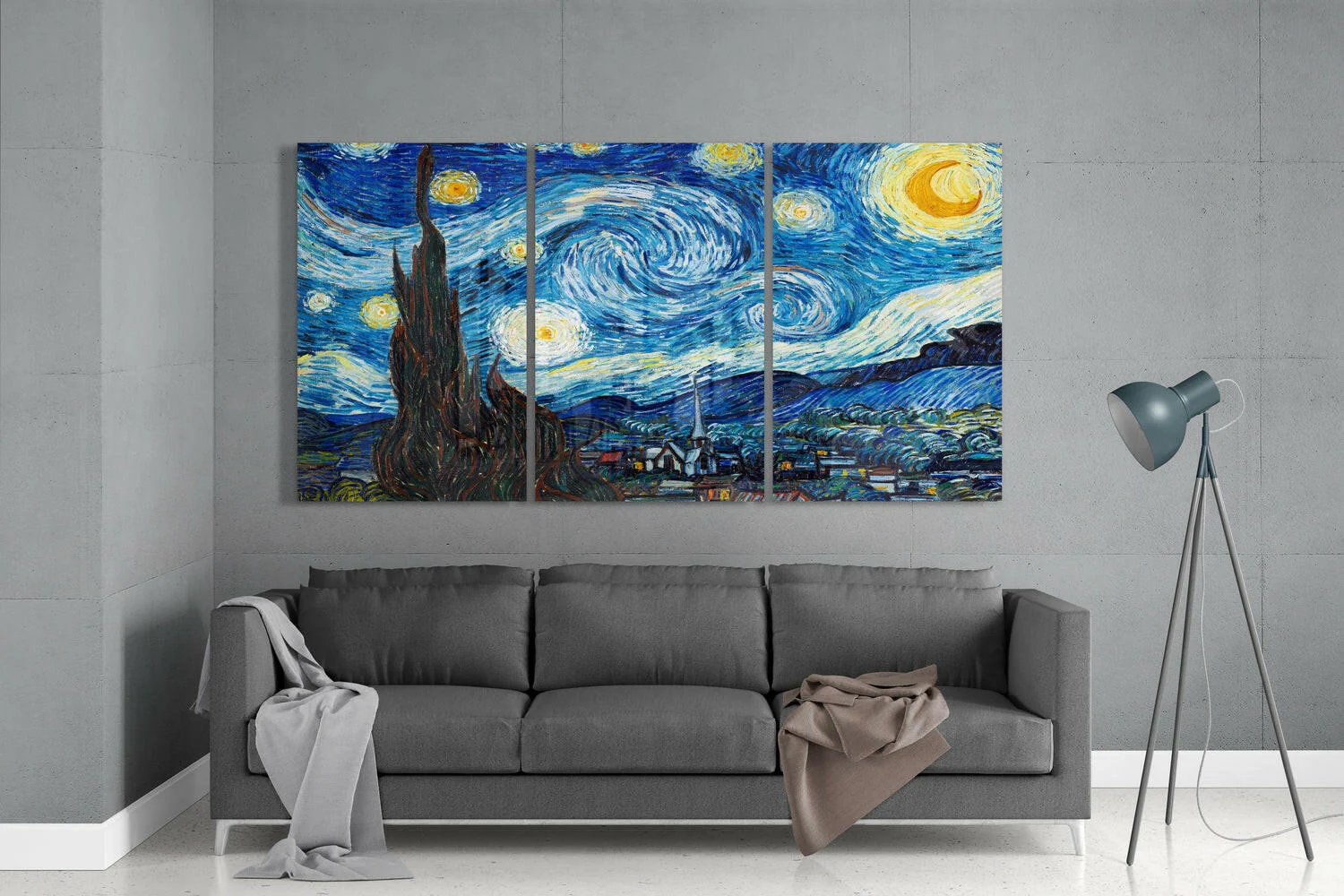 Van Gogh: The Starry Night Mega Glass Wall Art - Image 3