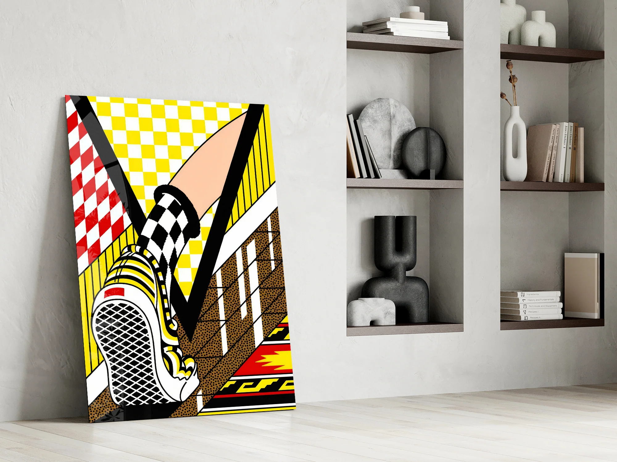 Checkerboard Skate Sneaker Pop Glass Wall Art - Image 8