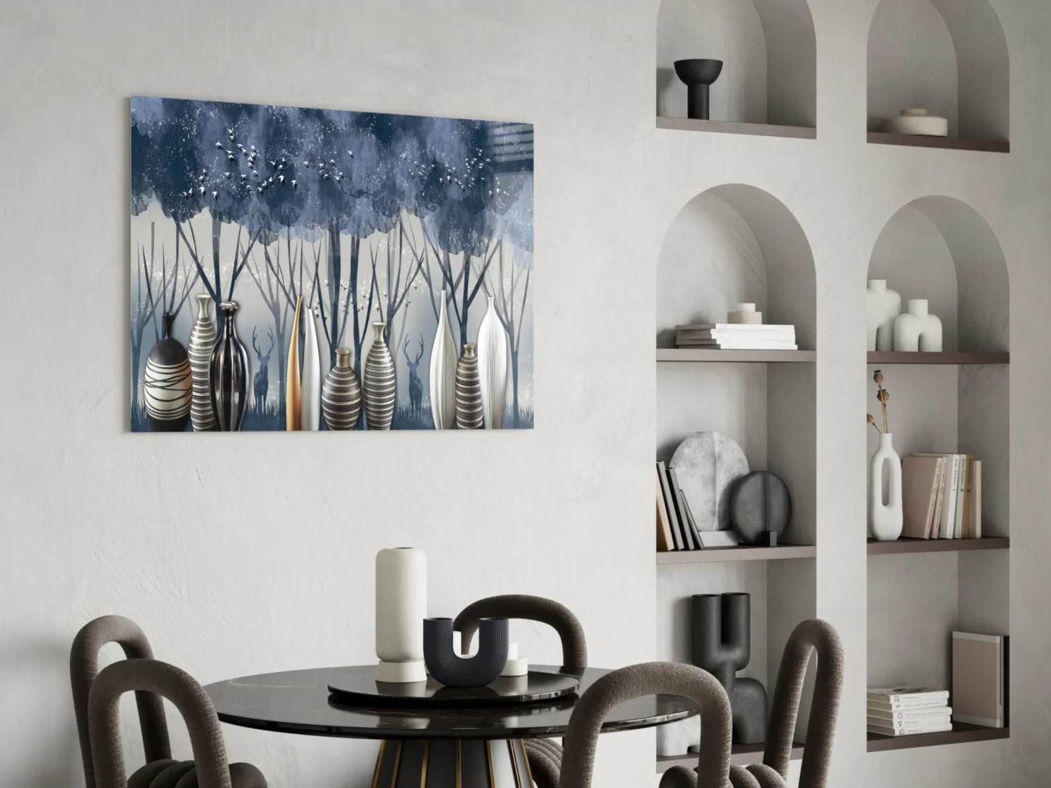 Vases and Trees Glass Wall Art - Image 5