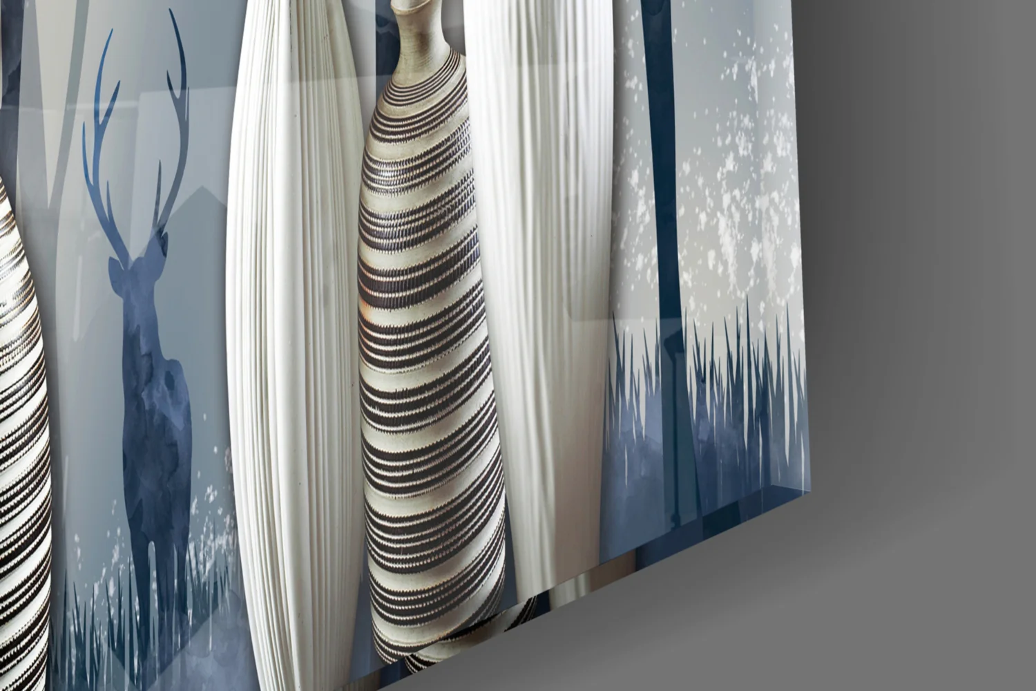 Vases and Trees Glass Wall Art - Image 7