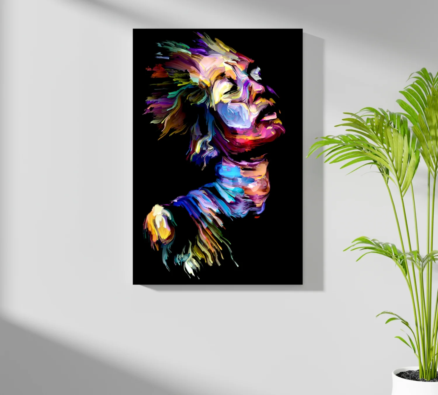 Vibrant Painted Face Aluminum Print - Image 7