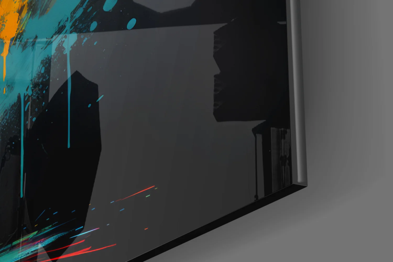 Vibrant Standing Bull Splash Glass Wall Art - Image 8