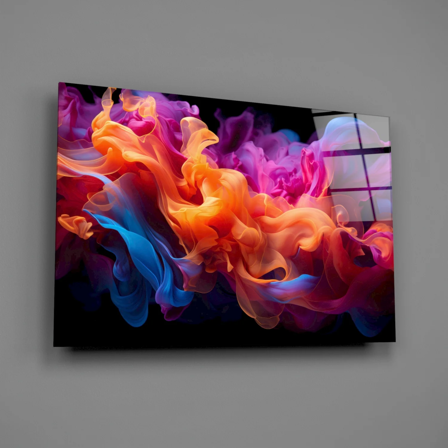 Vibrant Swirls Glass Wall Art - Image 2