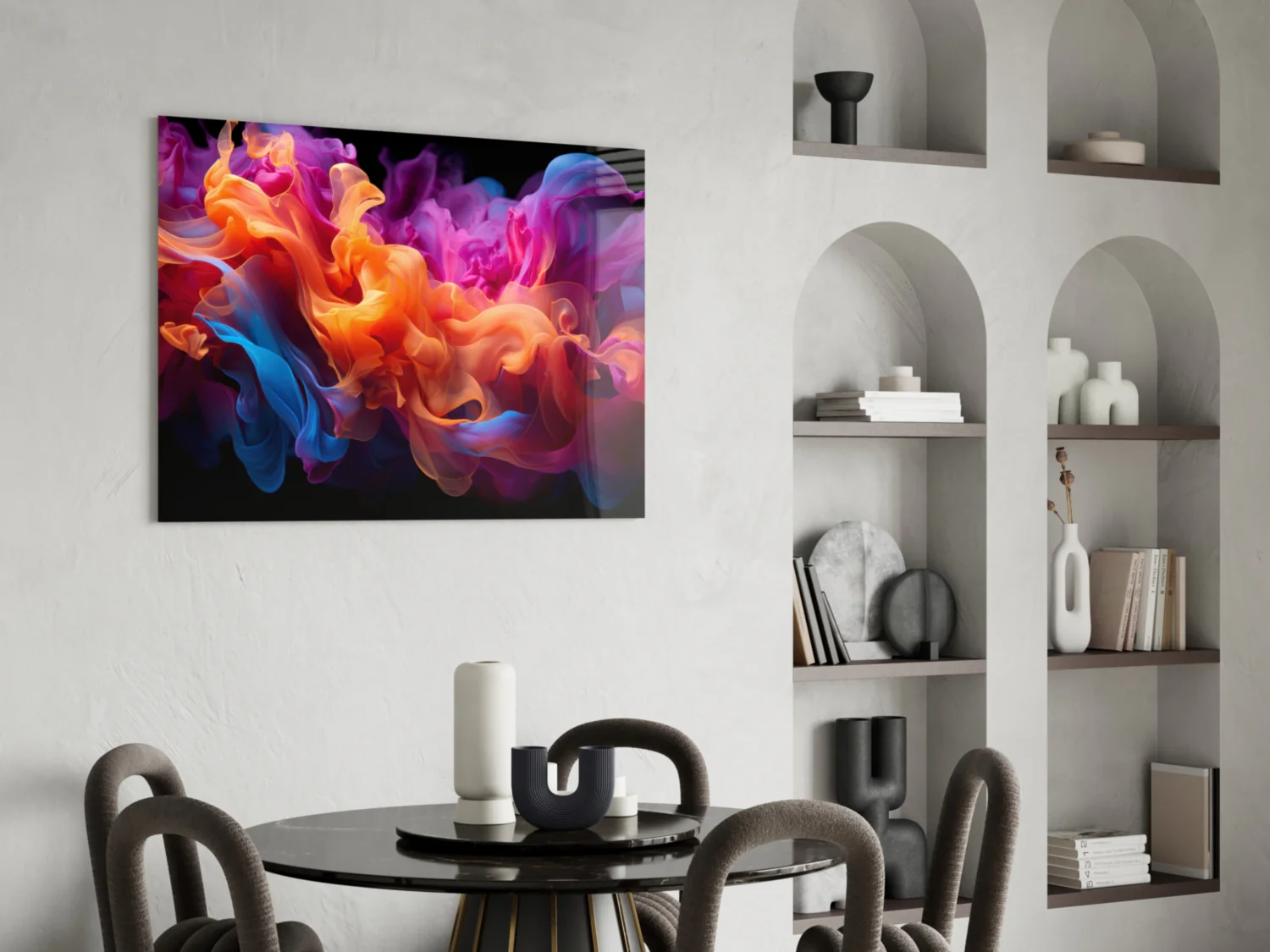 Vibrant Swirls Glass Wall Art - Image 4