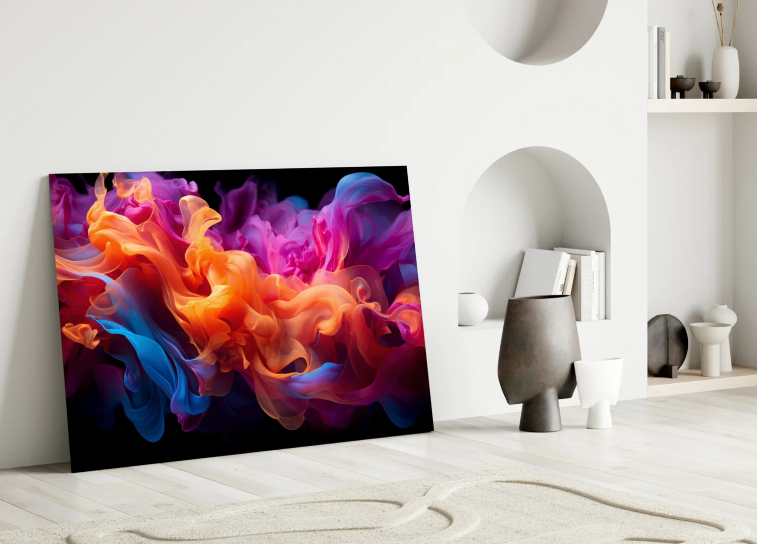 Vibrant Swirls Glass Wall Art - Image 5