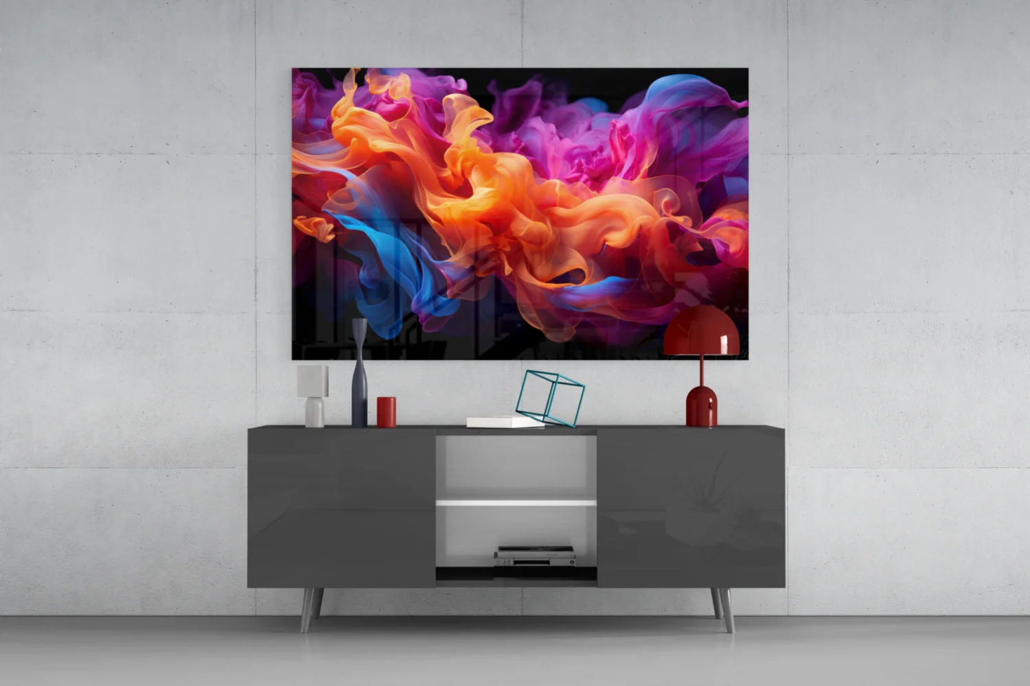 Vibrant Swirls Glass Wall Art - Image 6
