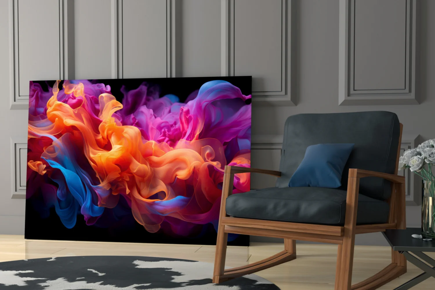 Vibrant Swirls Glass Wall Art - Image 7