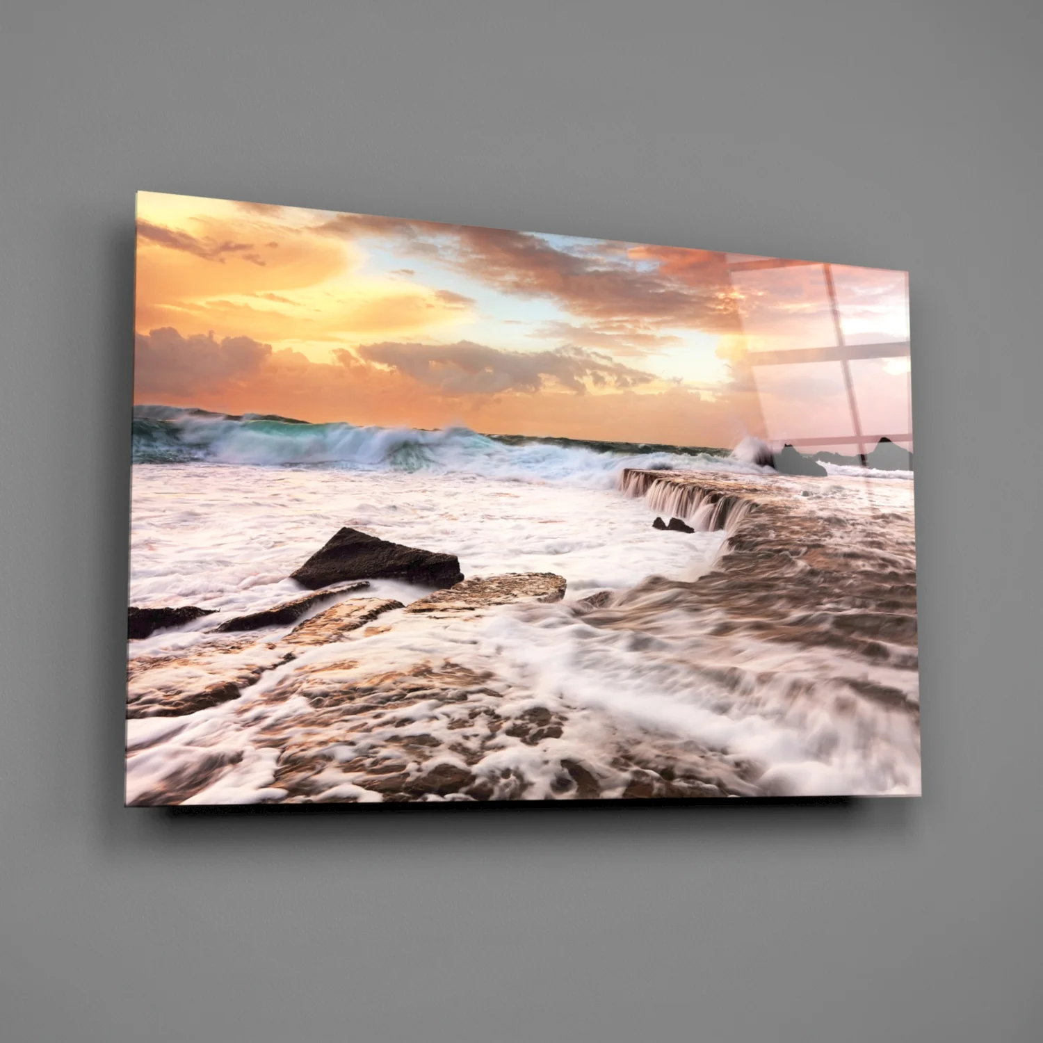 Vicious Waves Glass Wall Art - Image 2