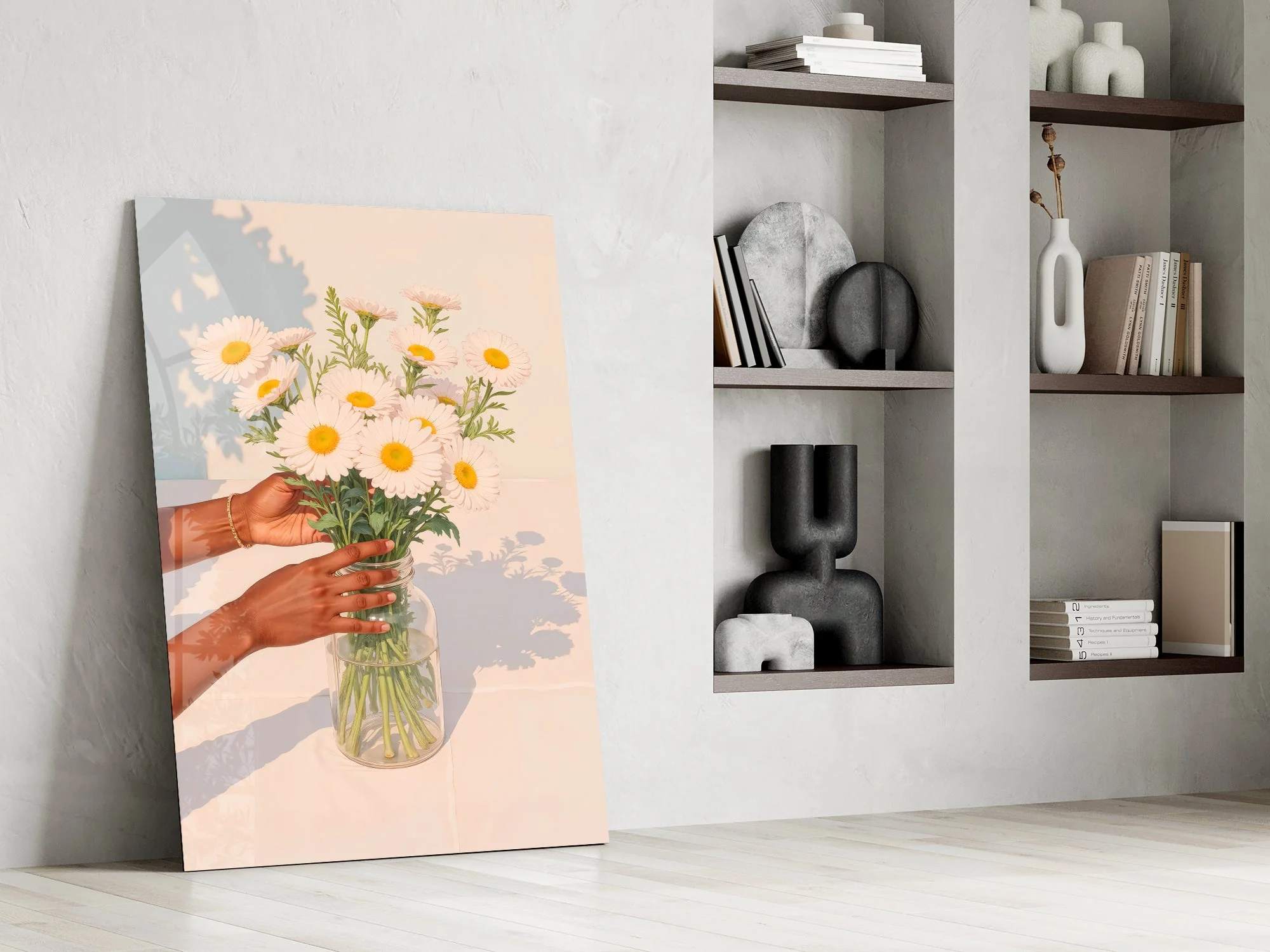 Vintage Flower Bouquet Artwork Glass Wall Art - Image 7