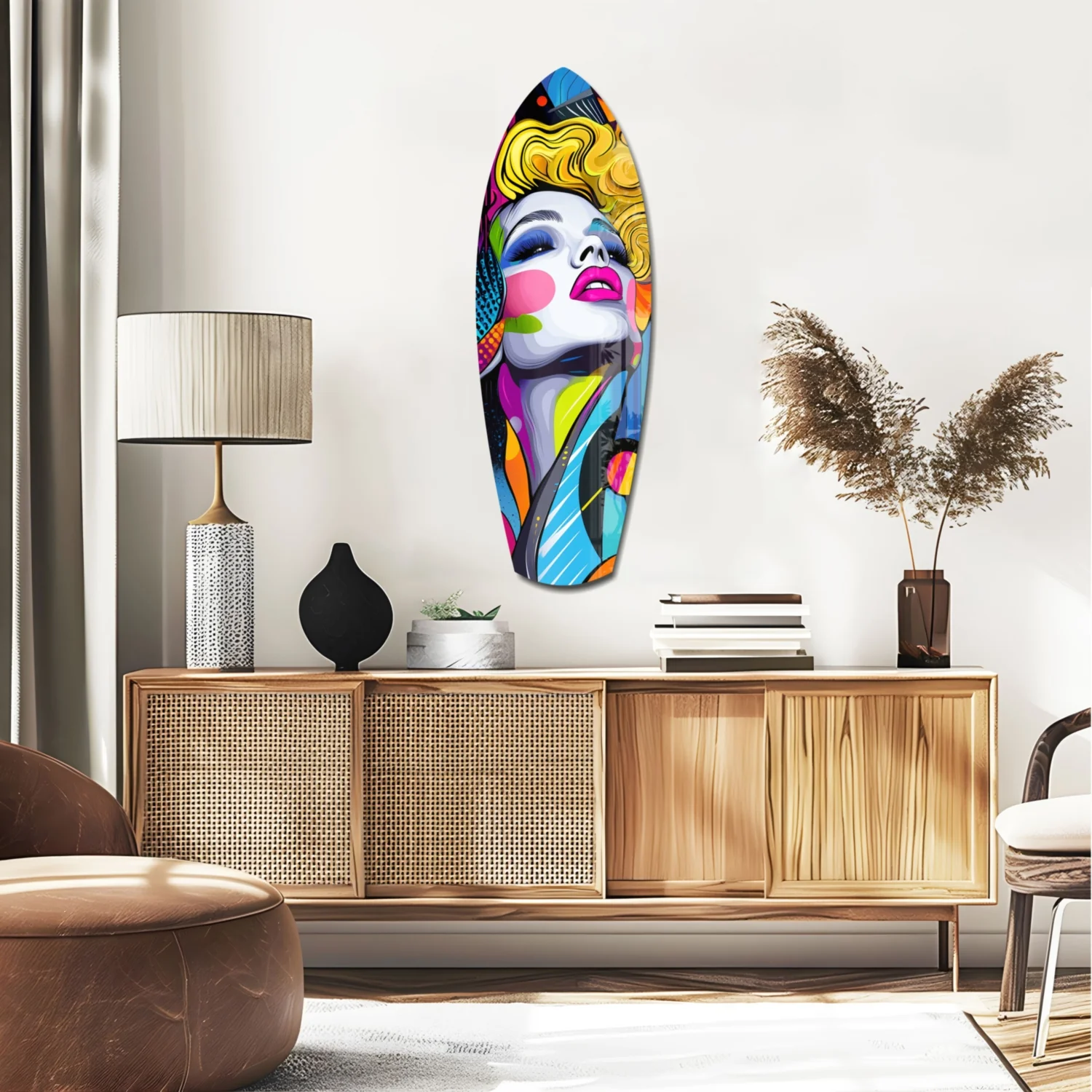 Vintage Woman Glass Wall Art - Image 2