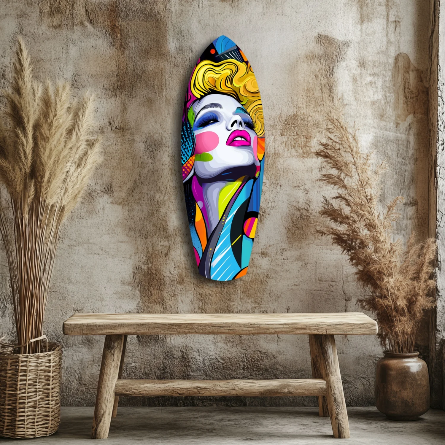 Vintage Woman Glass Wall Art - Image 3