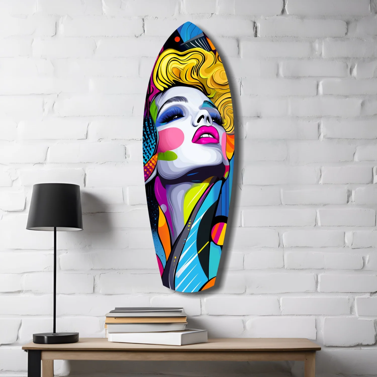 Vintage Woman Glass Wall Art - Image 4