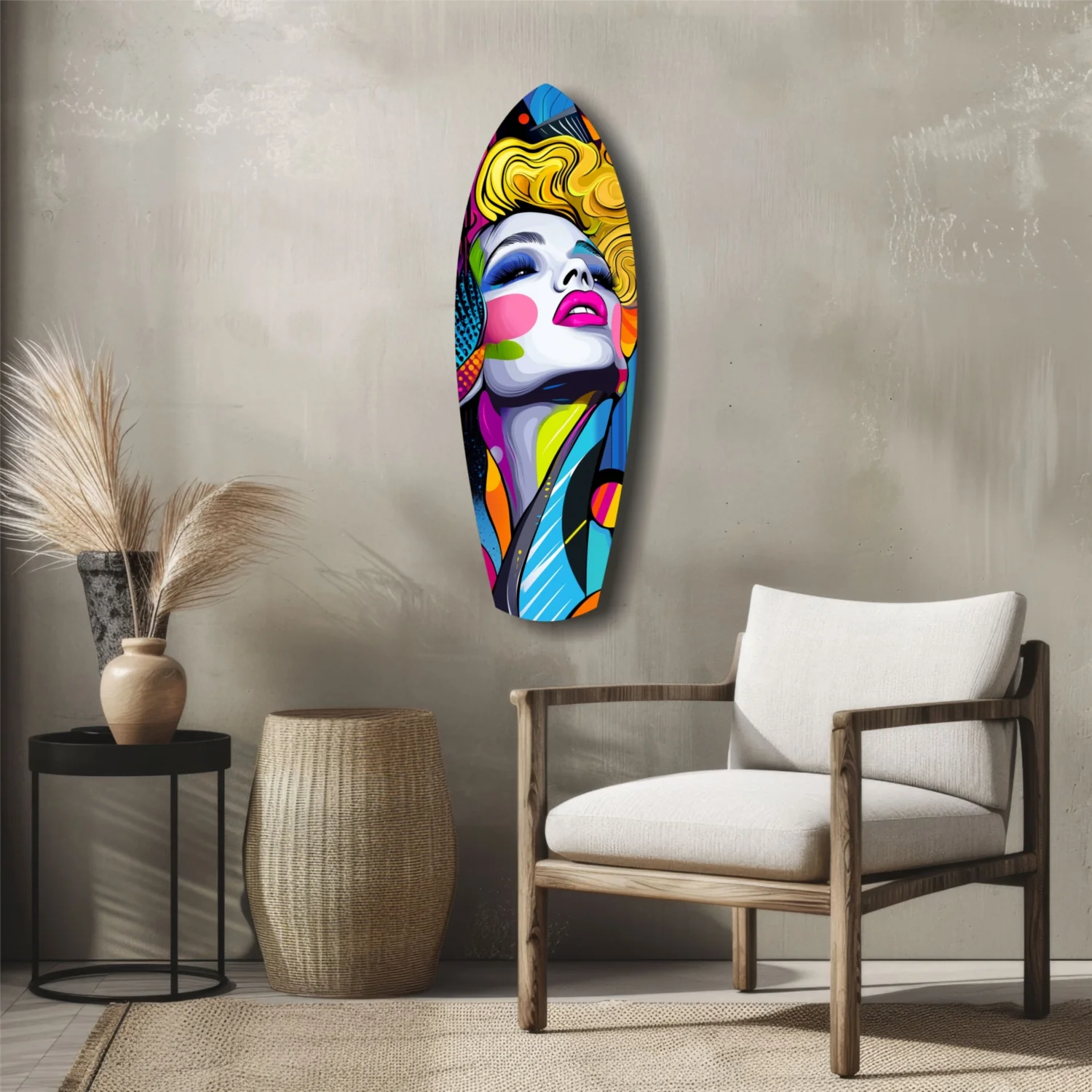 Vintage Woman Glass Wall Art - Image 5
