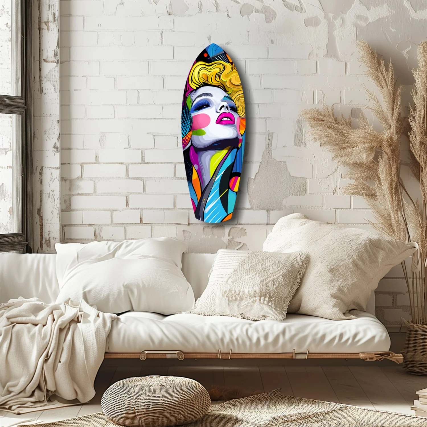 Vintage Woman Glass Wall Art - Image 6