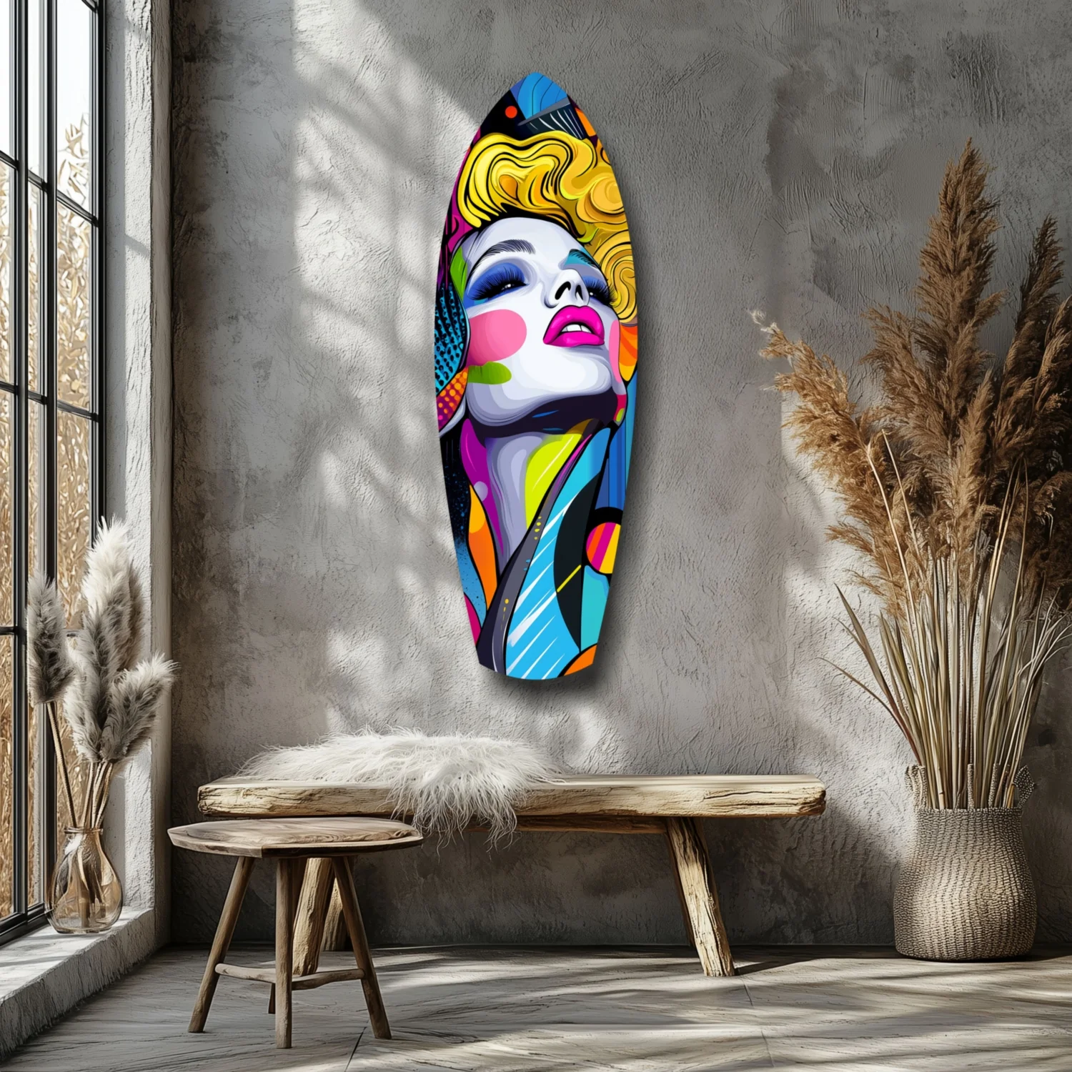 Vintage Woman Glass Wall Art - Image 7