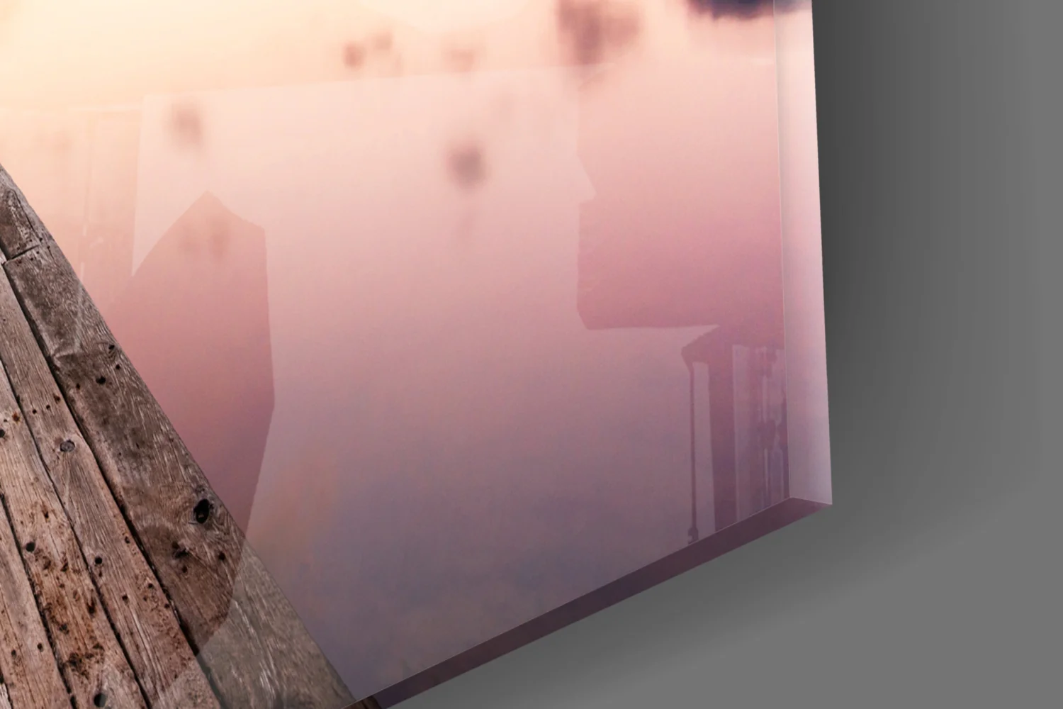 Violet Sunset Lone Boat Jetty Glass Wall Art - Image 7