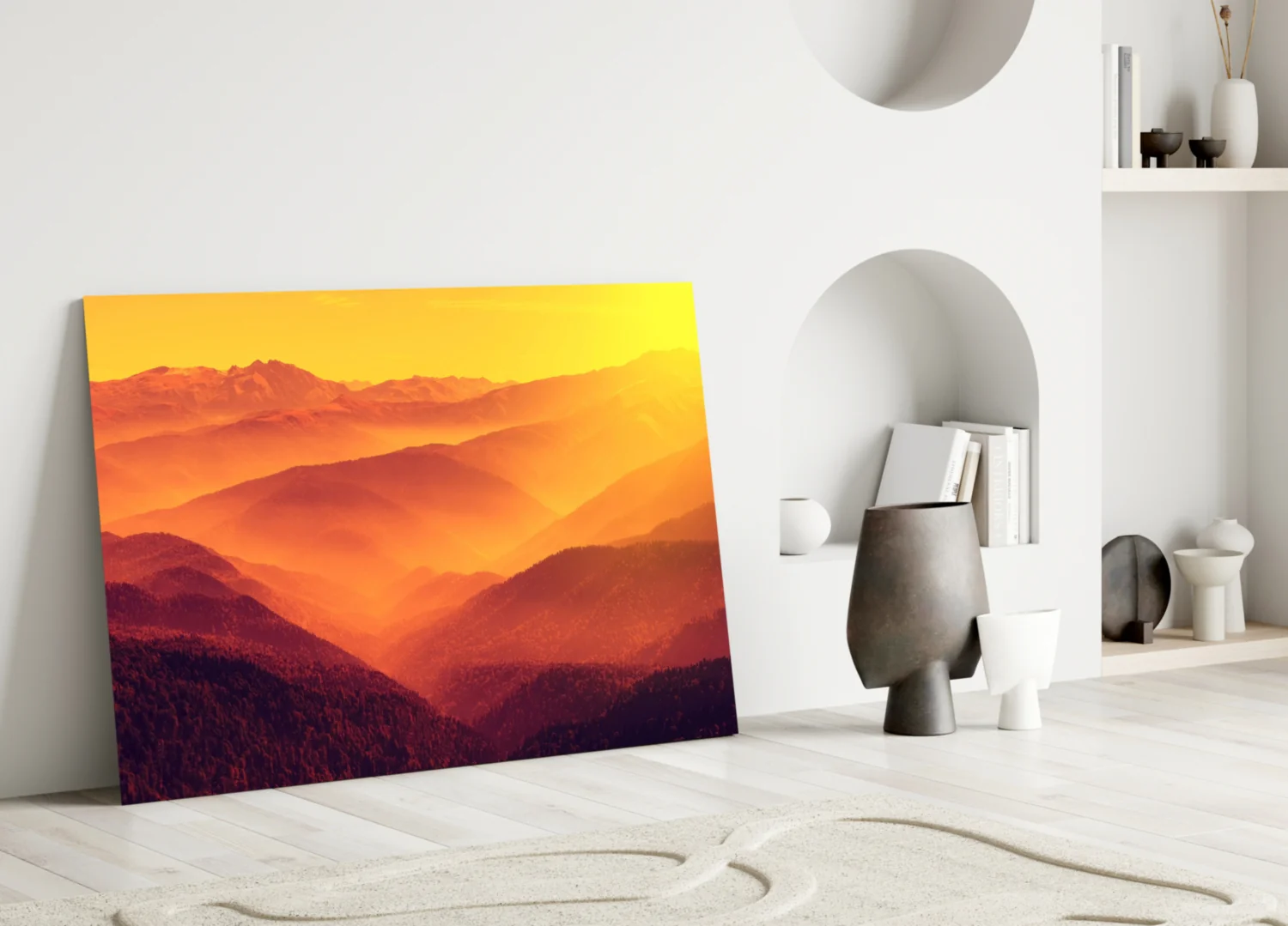 Warm Landscape Glass Wall Art - Image 4