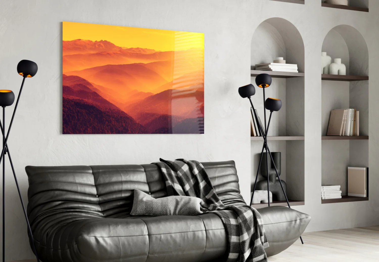 Warm Landscape Glass Wall Art - Image 5
