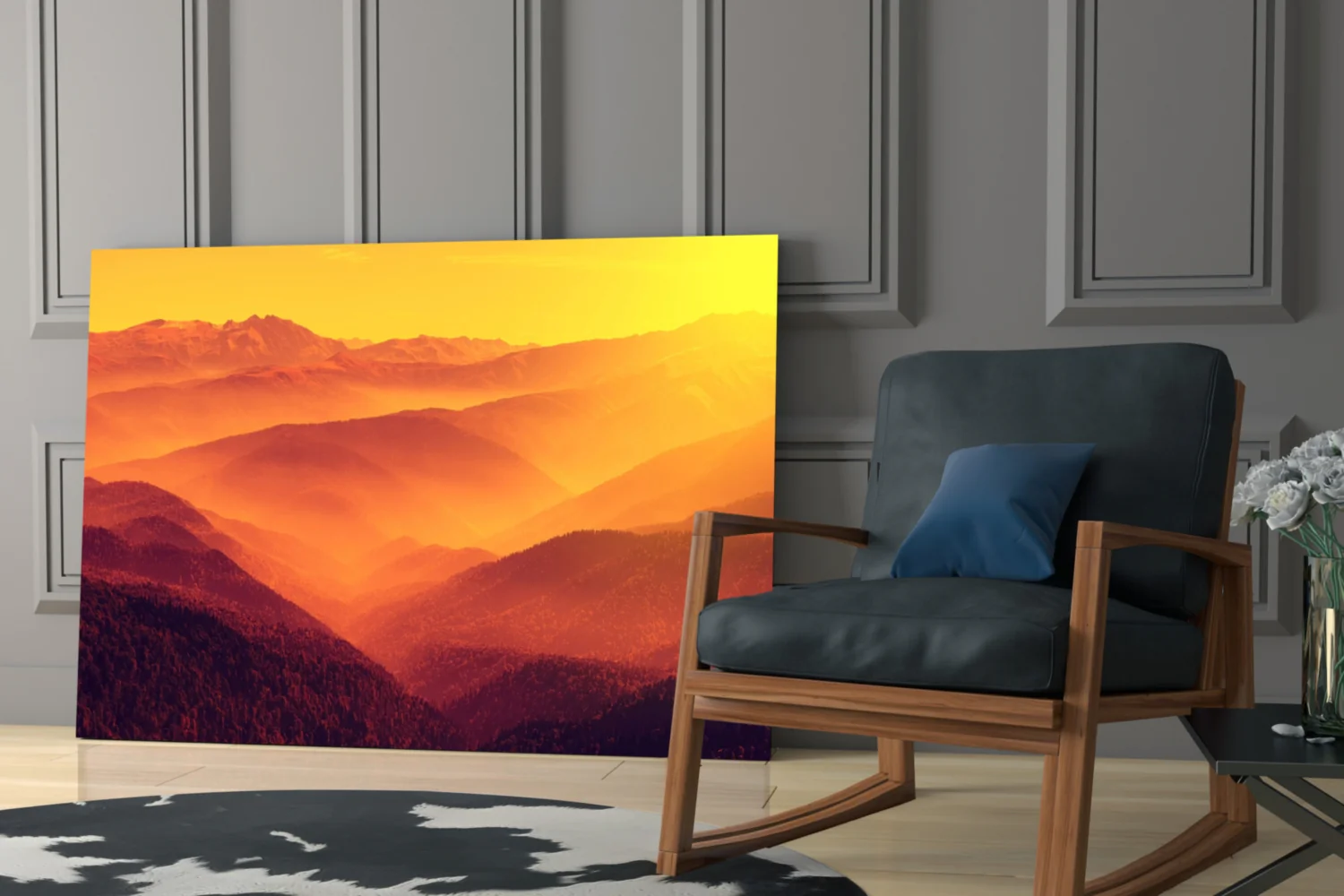 Warm Landscape Glass Wall Art - Image 7