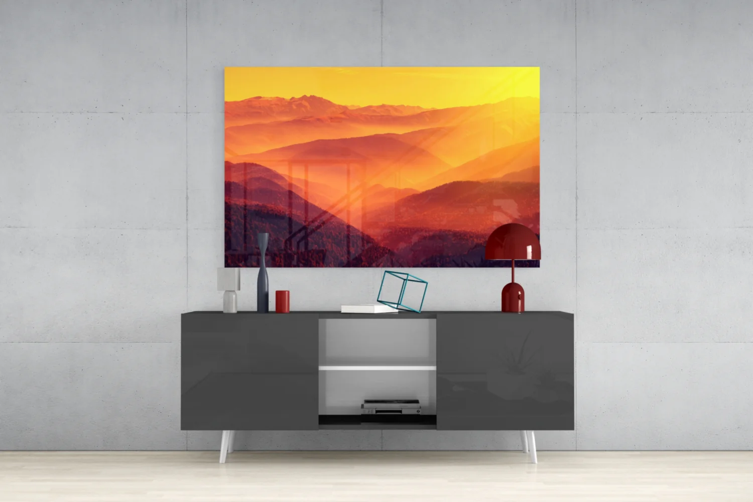 Warm Landscape Glass Wall Art - Image 9
