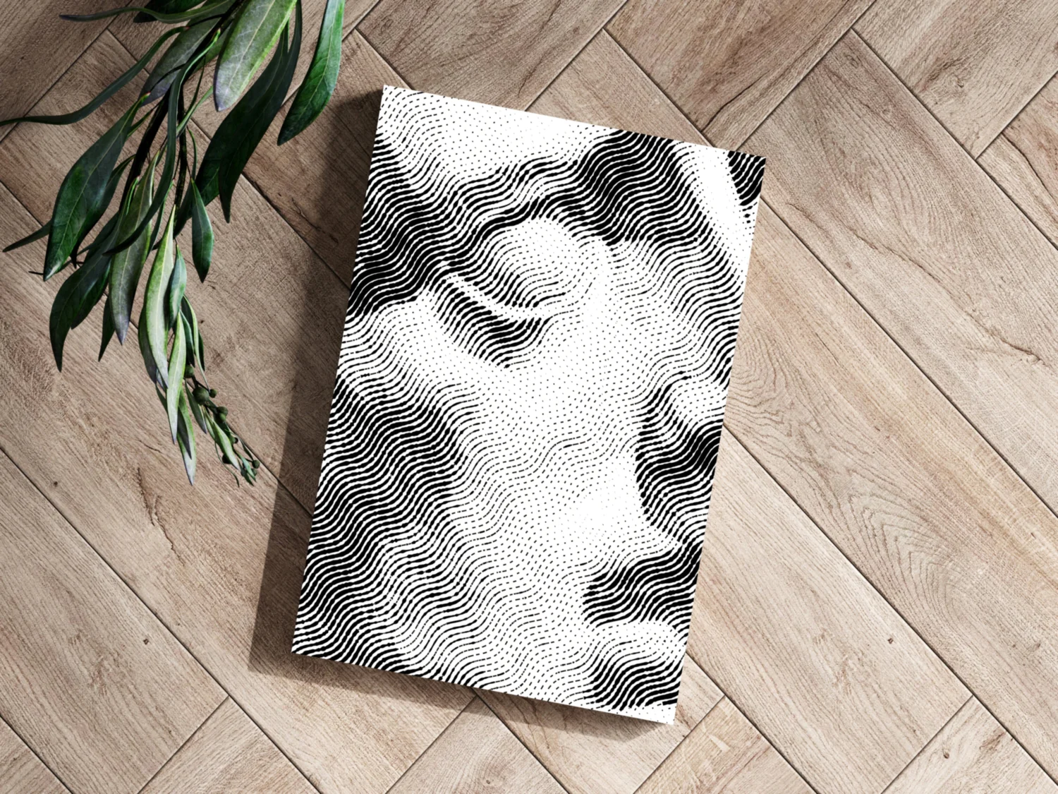 Wavy Line Abstract Torso Aluminum Print - Image 3