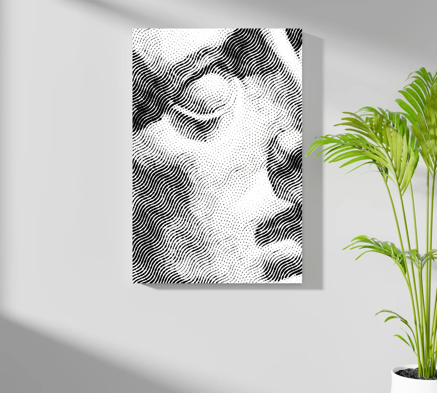 Wavy Line Abstract Torso Aluminum Print - Image 7