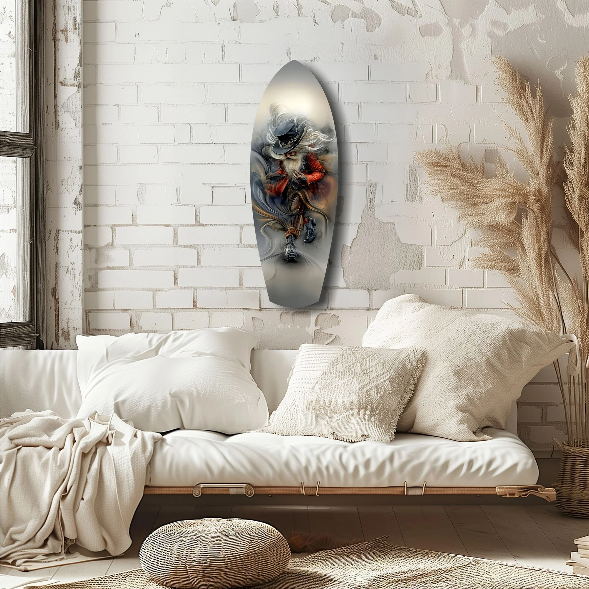 White-Bearded Wizard Steampunk Glass Wall Art - Image 6