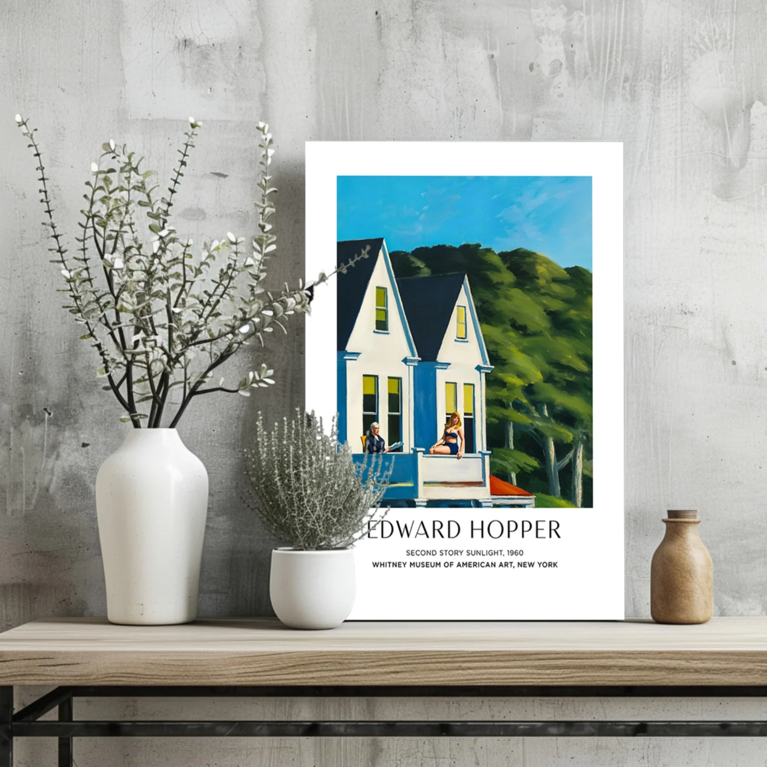 White Houses Green Hillside Aluminum Print - Image 2