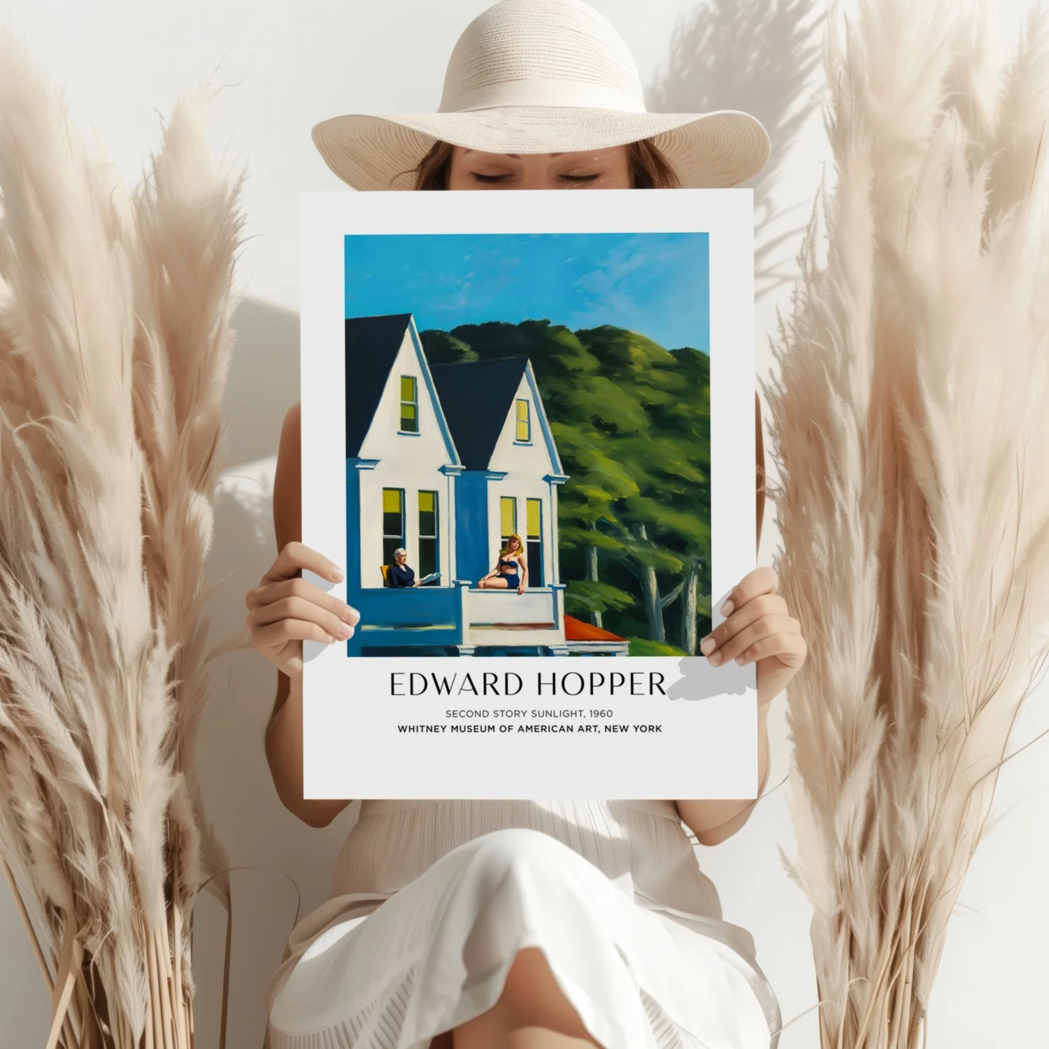 White Houses Green Hillside Aluminum Print - Image 4