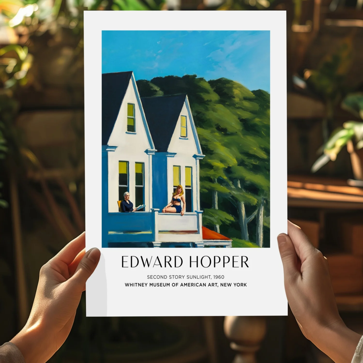 White Houses Green Hillside Aluminum Print - Image 5