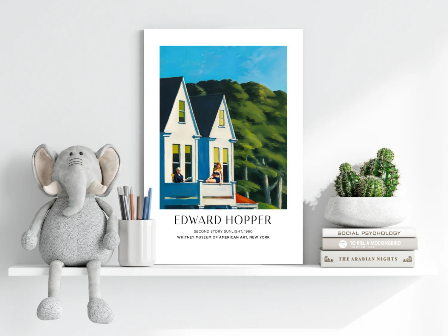 White Houses Green Hillside Aluminum Print - Image 6